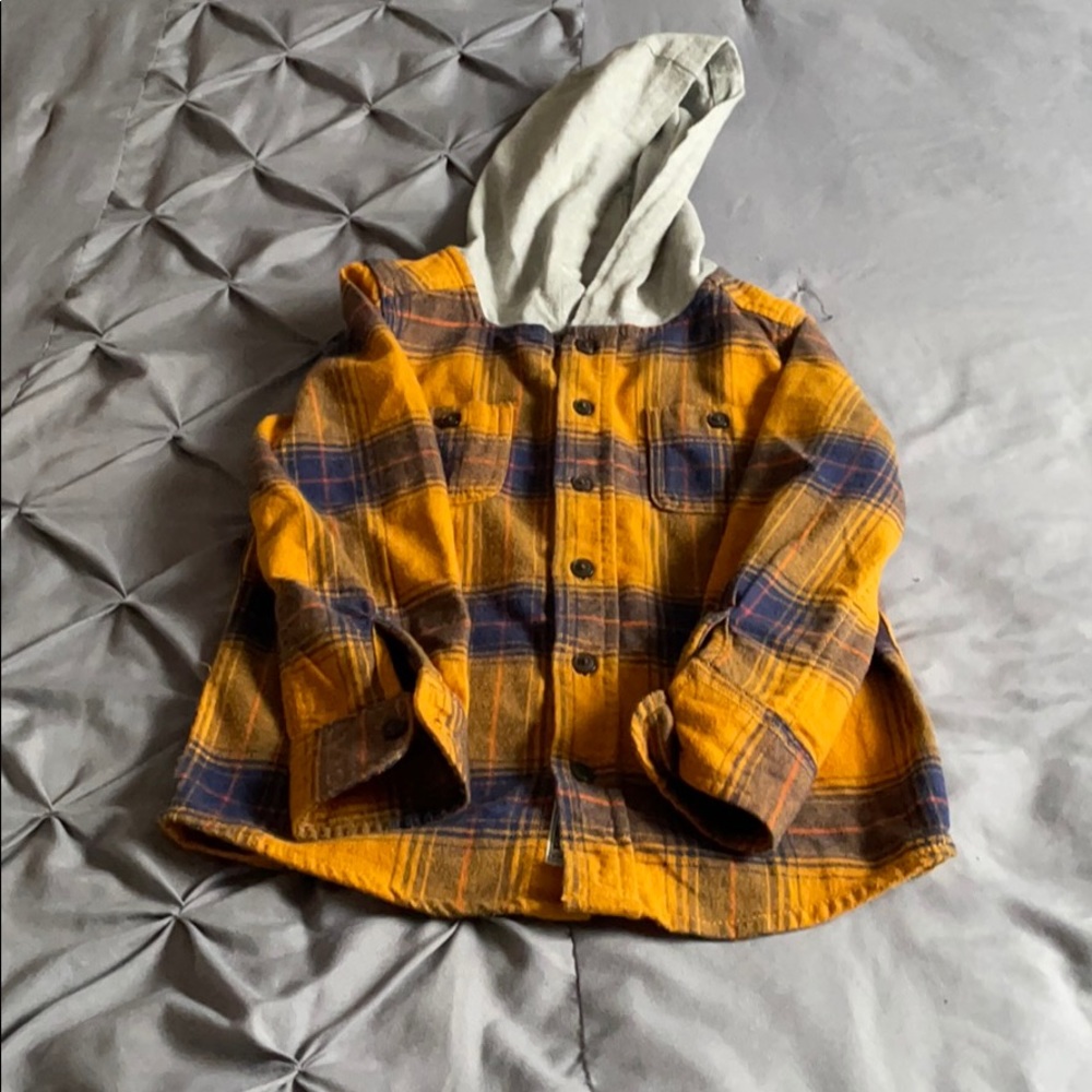 Toddler Boy Plaid Hoodie.